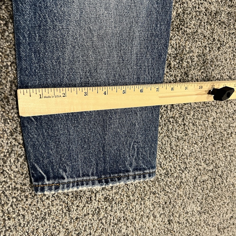 American Eagle Jeans Mens 28x28 Blue Straight Medium Wash Preppy Stretch Denim - Picture 10 of 12